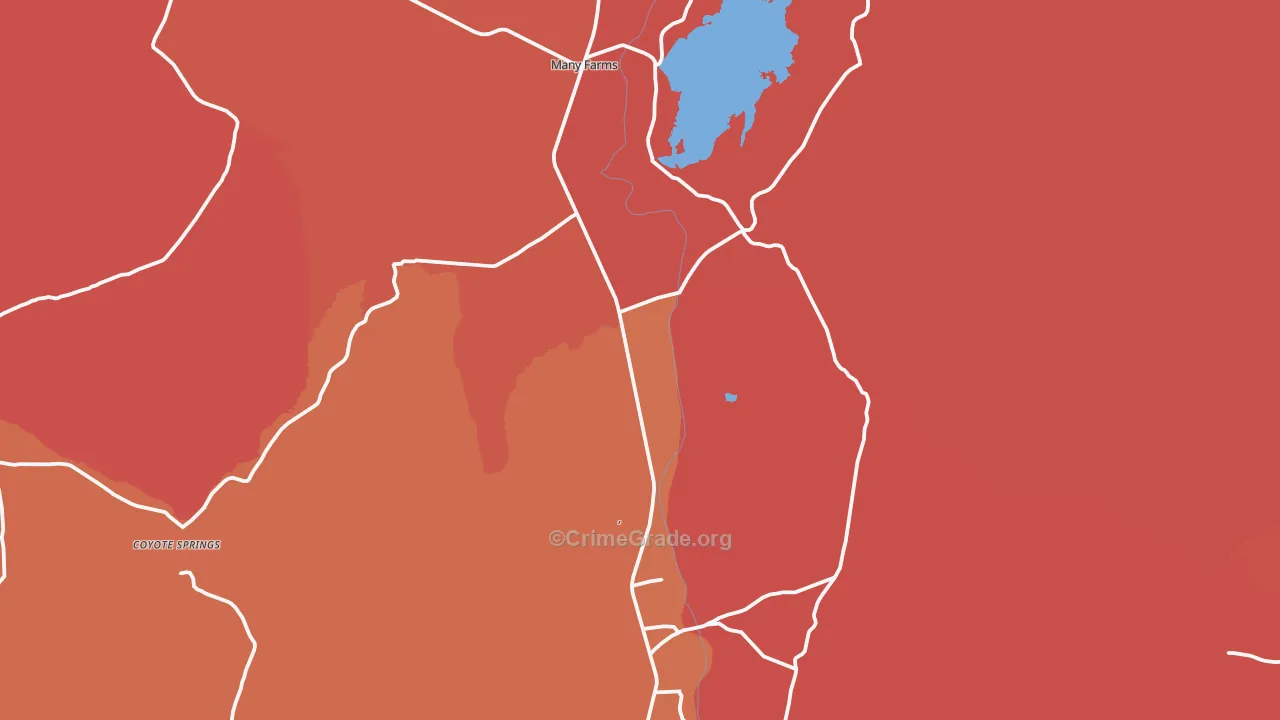 Many Farms, AZ Map of Murder Rates