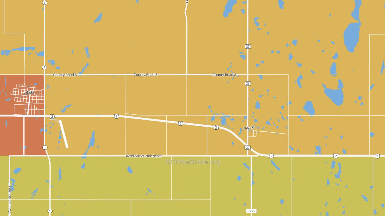 Mapes, ND Map of Murder Rates