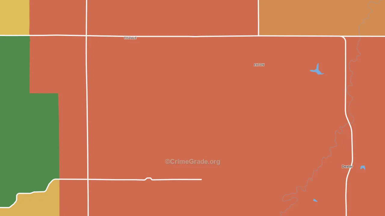 Maple City, KS Map of Murder Rates