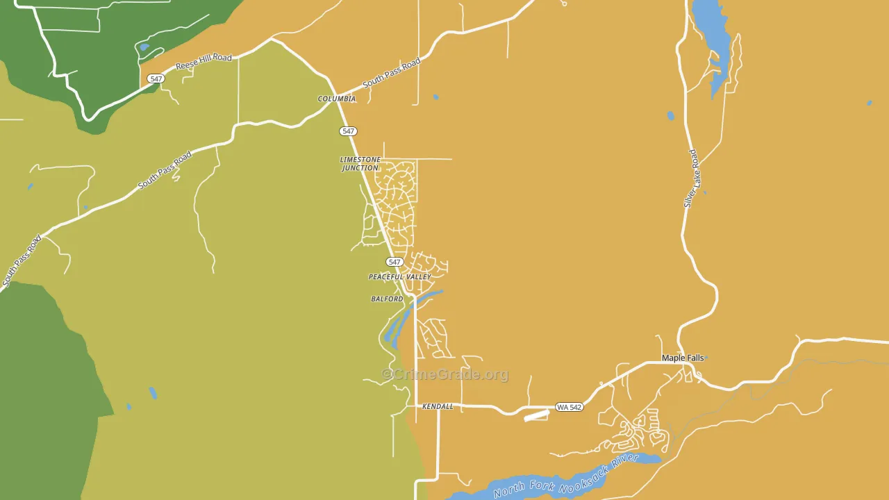 Maple Falls, WA Map of Murder Rates
