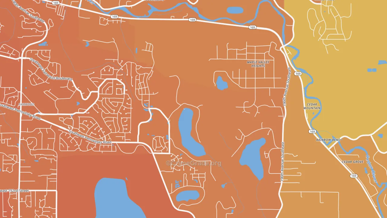 Maple Heights-Lake Desire, Renton, WA Map of Murder Rates