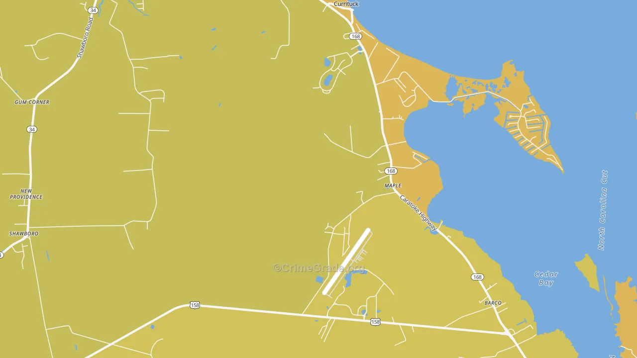 Maple, NC Map of Murder Rates