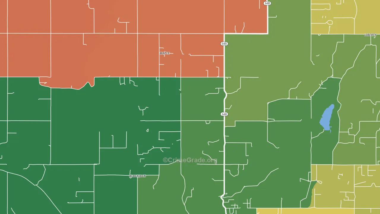 Maple, OK Map of Murder Rates