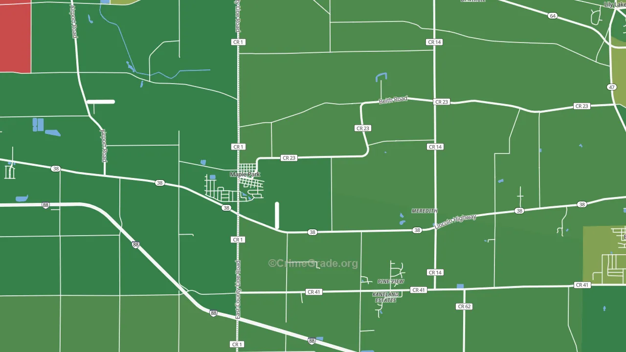 Maple Park, IL Map of Murder Rates