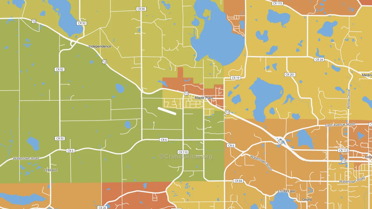Maple Plain, MN Map of Murder Rates
