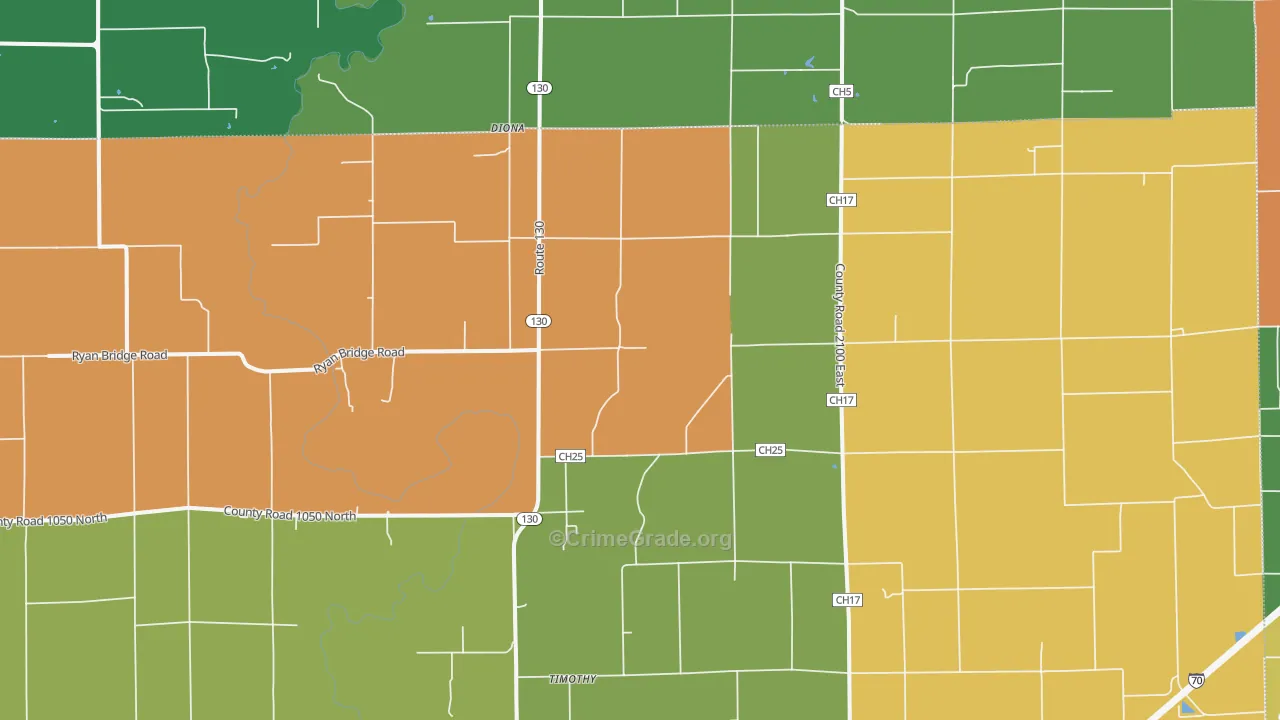 Maple Point, IL Map of Murder Rates
