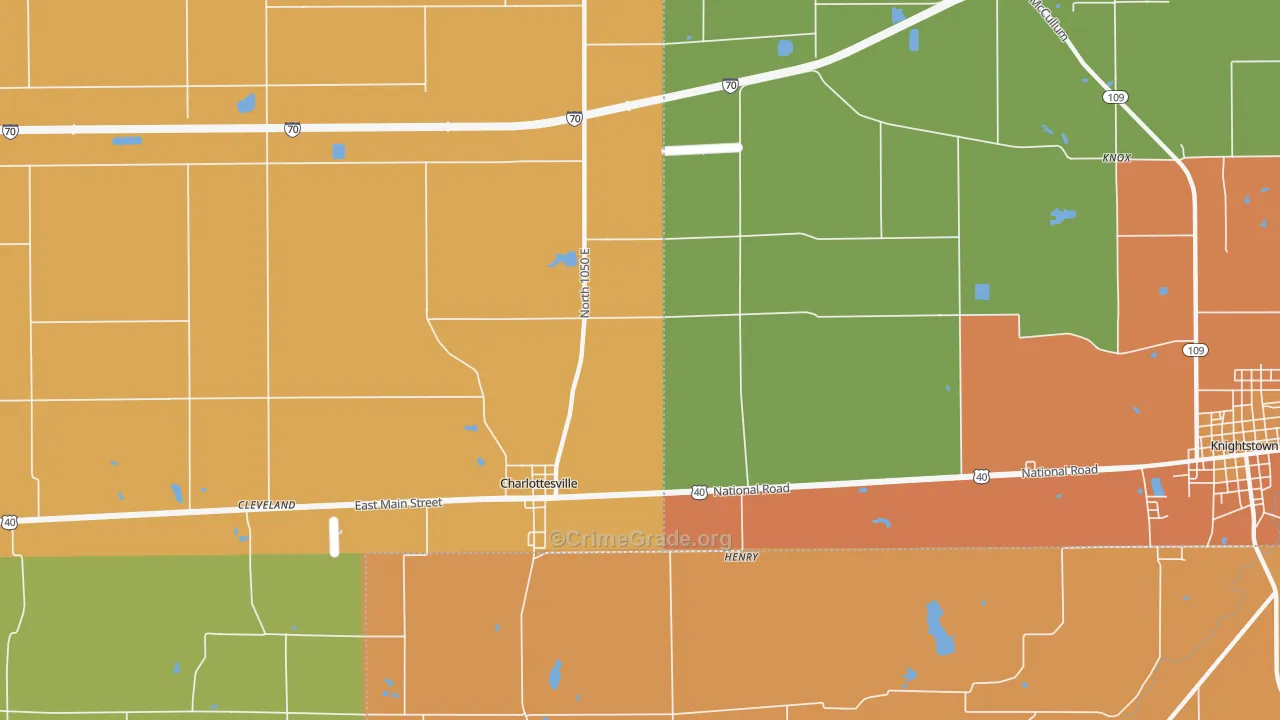 Maple Valley, IN Map of Murder Rates