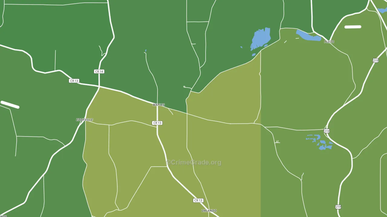 Maples, NY Map of Murder Rates