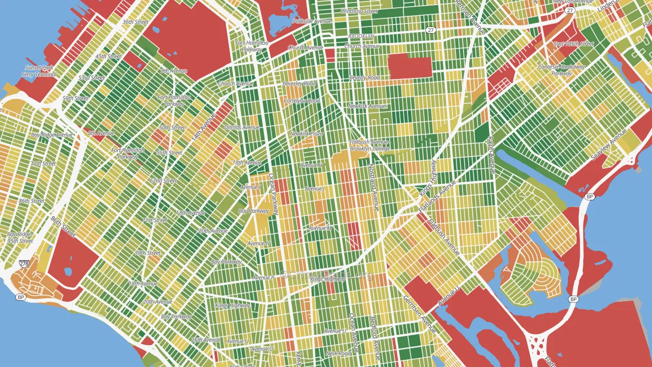 Mapleton-Flatlands, Brooklyn, NY Map of Murder Rates