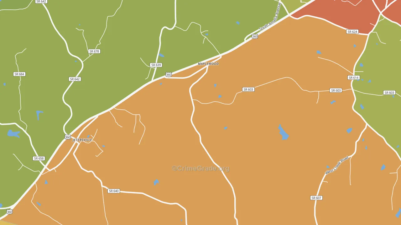 Maplewood, VA Map of Murder Rates