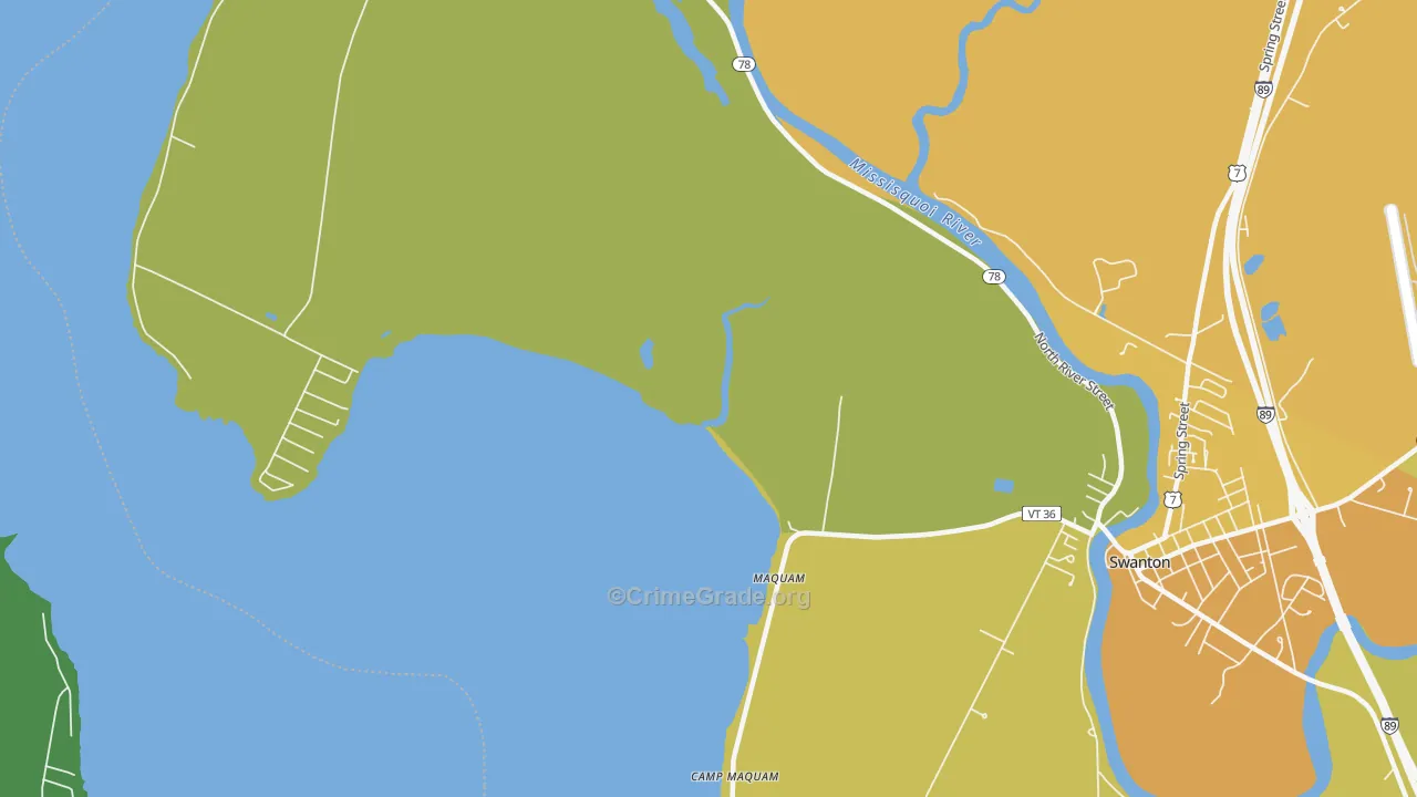 Maquam, VT Map of Murder Rates