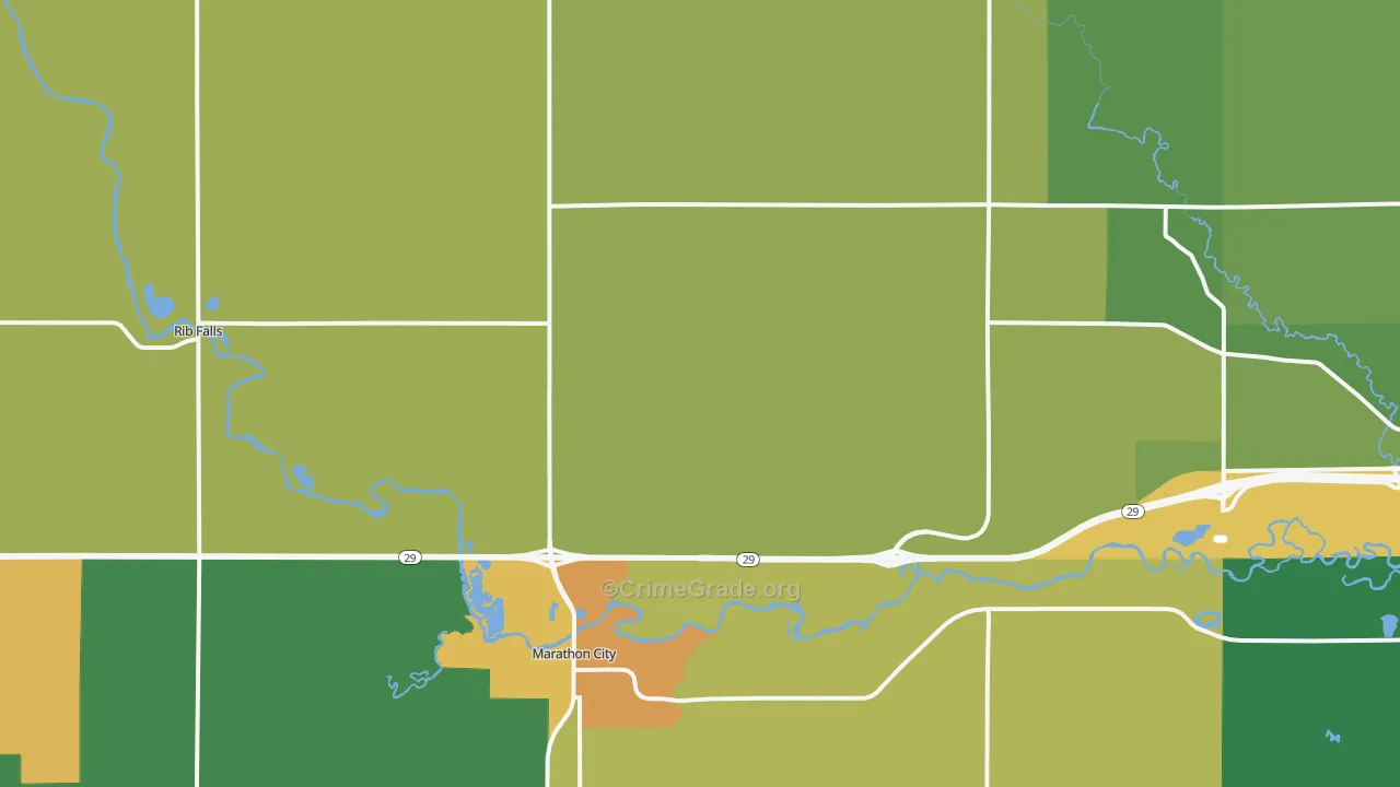 Marathon, WI Map of Murder Rates