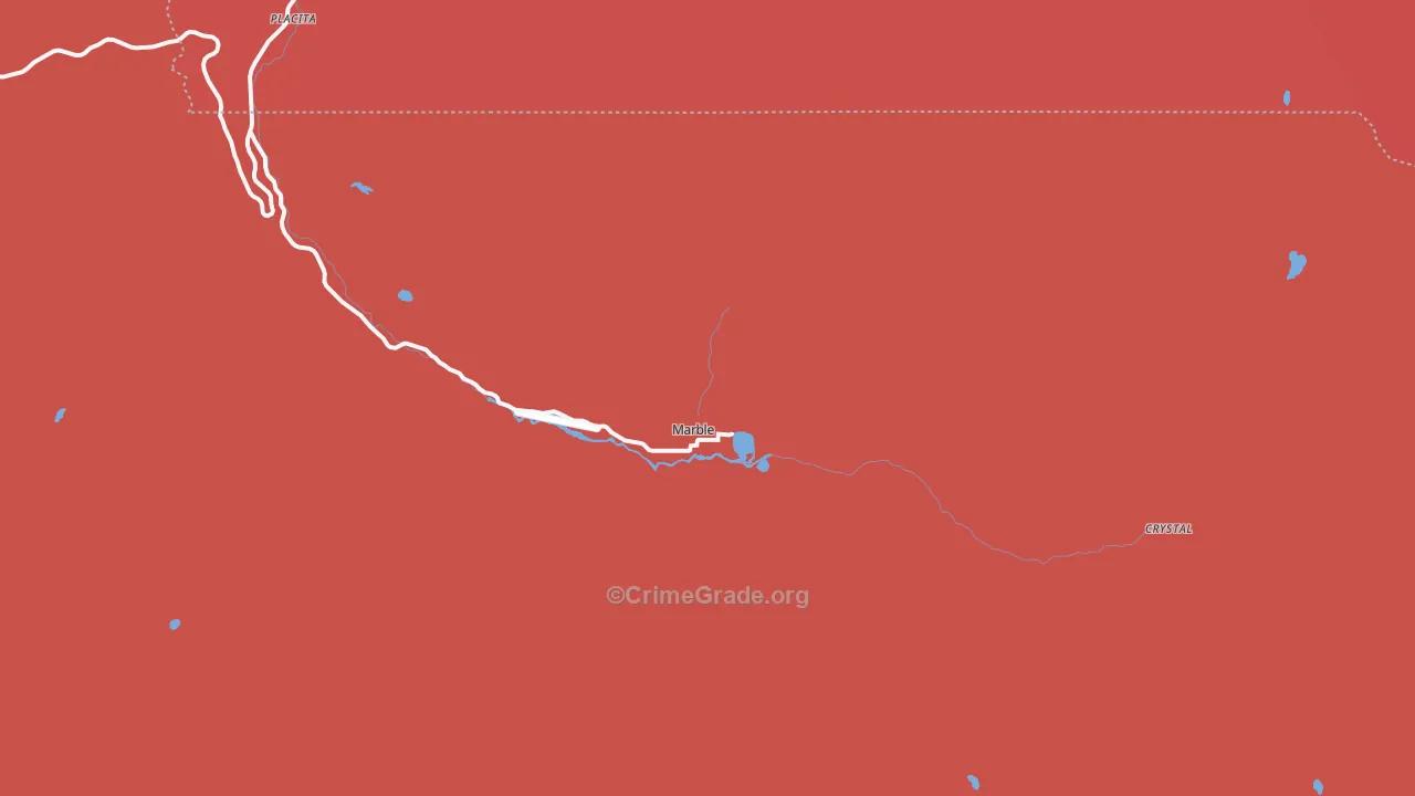 Marble, CO Map of Murder Rates