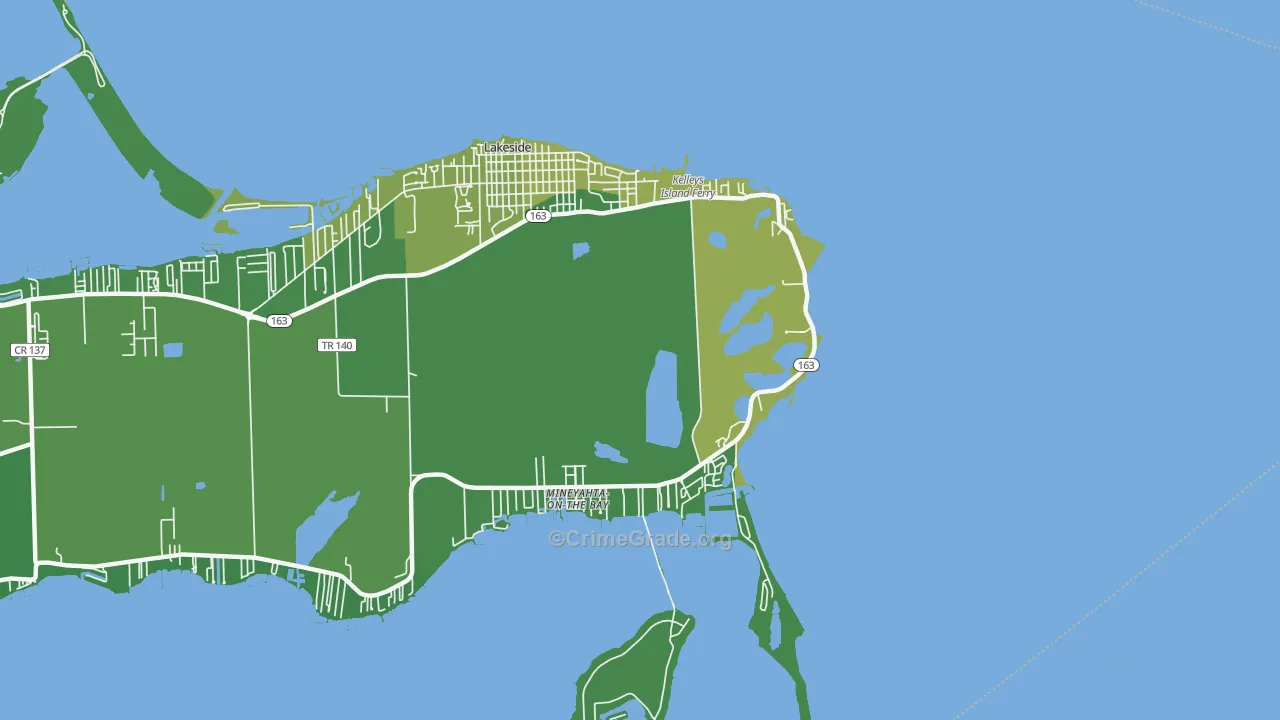 Marblehead, OH Map of Murder Rates