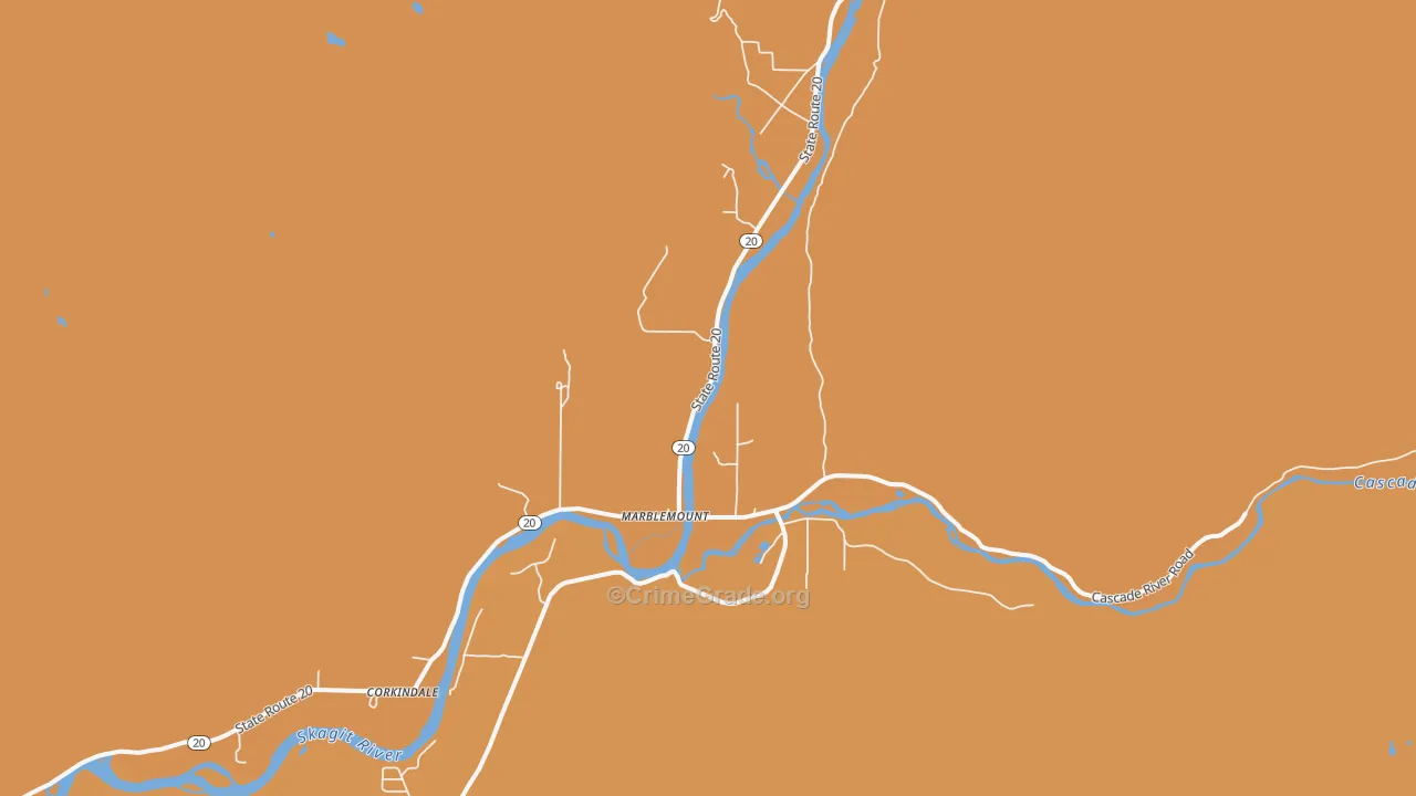 Marblemount, WA Map of Murder Rates