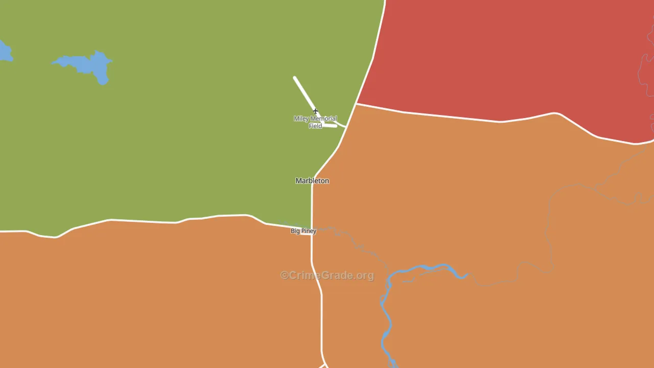 Marbleton, WY Map of Murder Rates