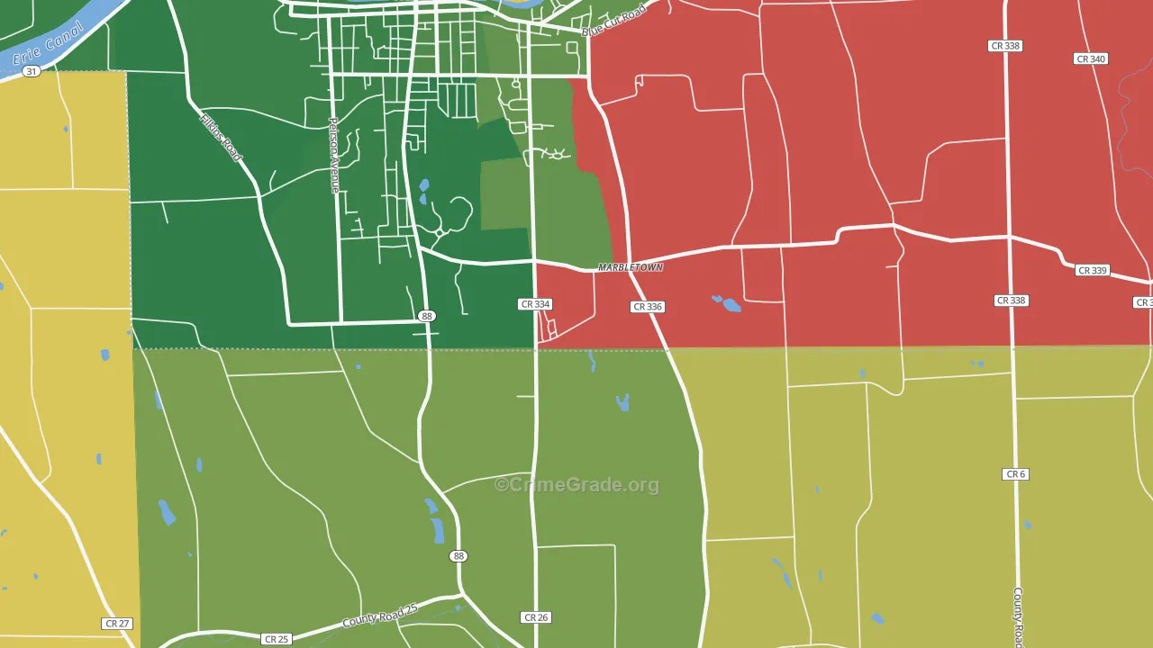 Marbletown, NY Map of Murder Rates