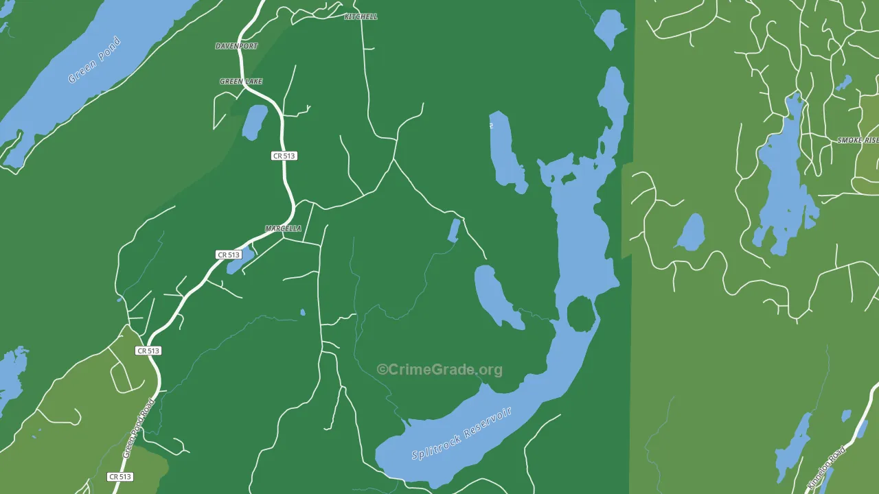 Marcella, NJ Map of Murder Rates