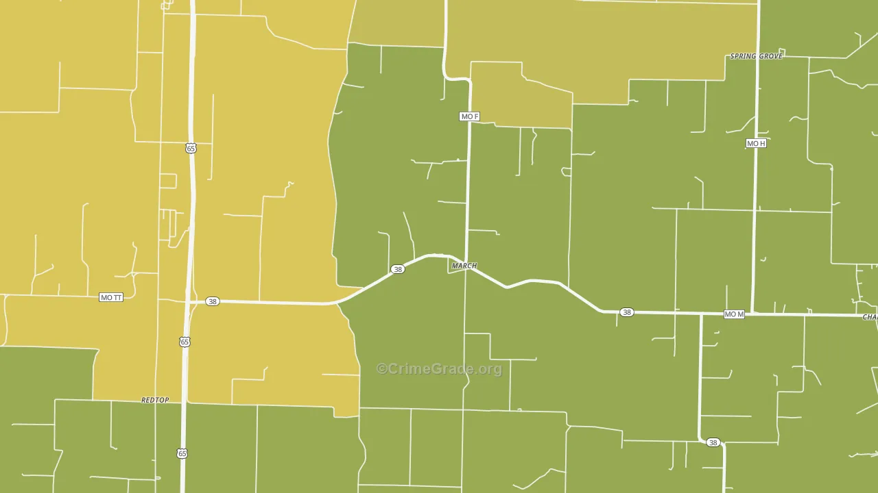 March, MO Map of Murder Rates
