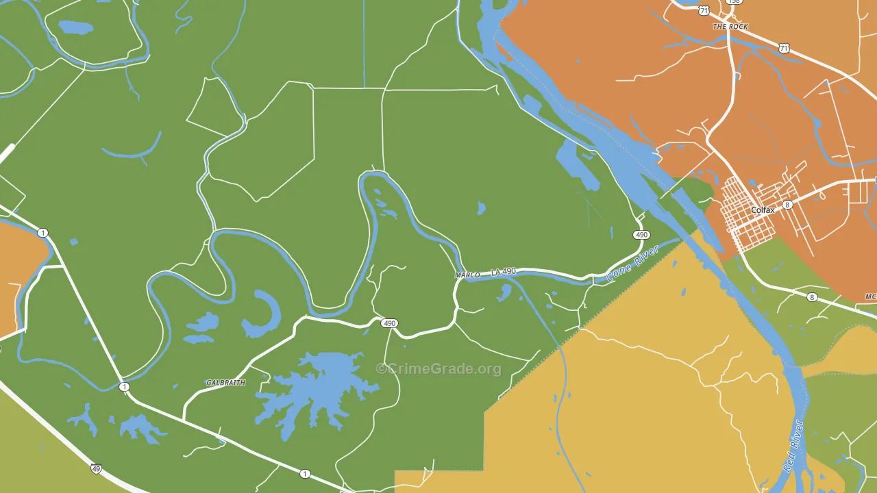Marco, LA Map of Murder Rates