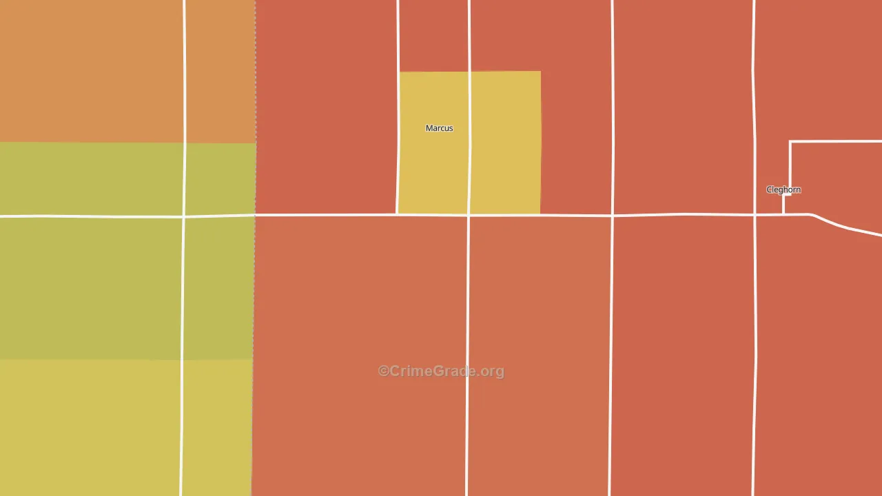 Marcus, IA Map of Murder Rates