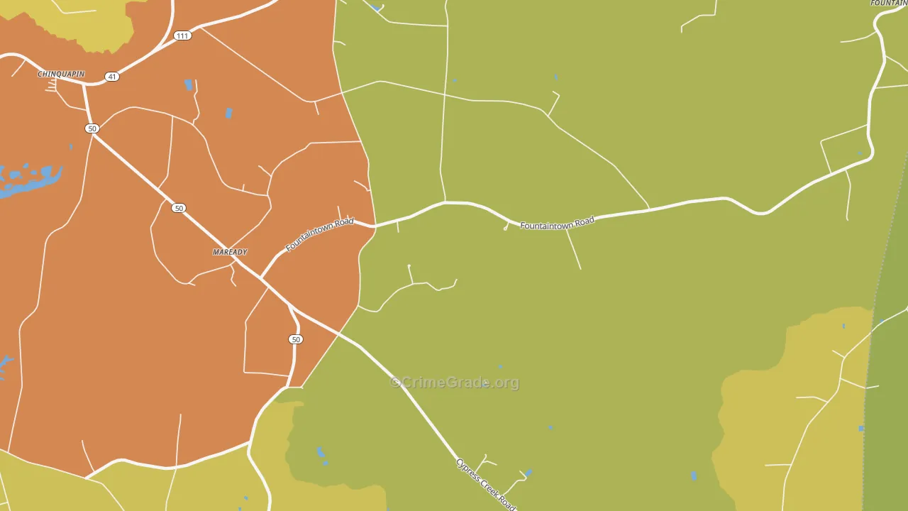 Maready, NC Map of Murder Rates