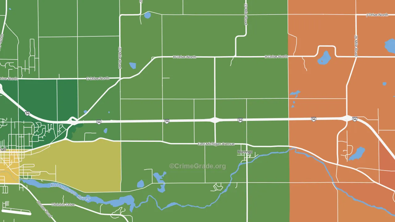 Marengo, MI Map of Murder Rates