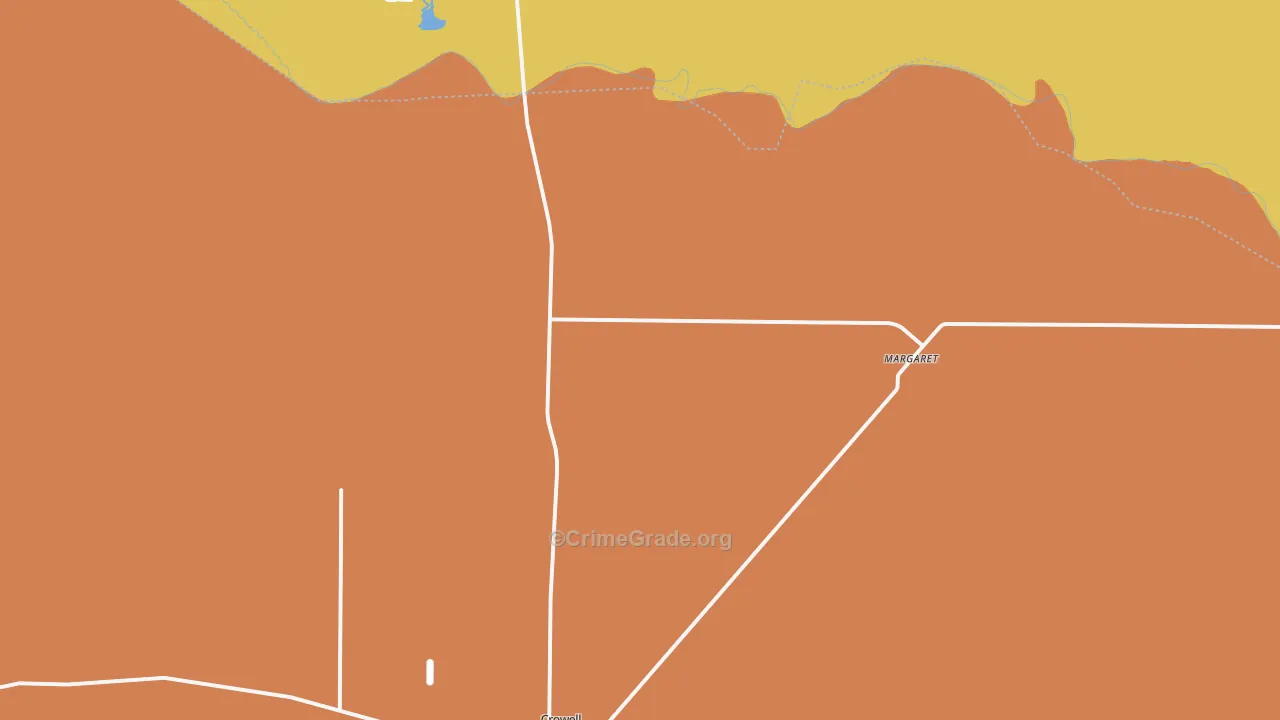 Margaret, TX Map of Murder Rates