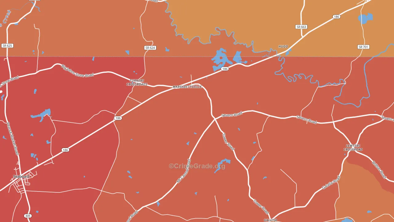 Margarettsville, NC Map of Murder Rates