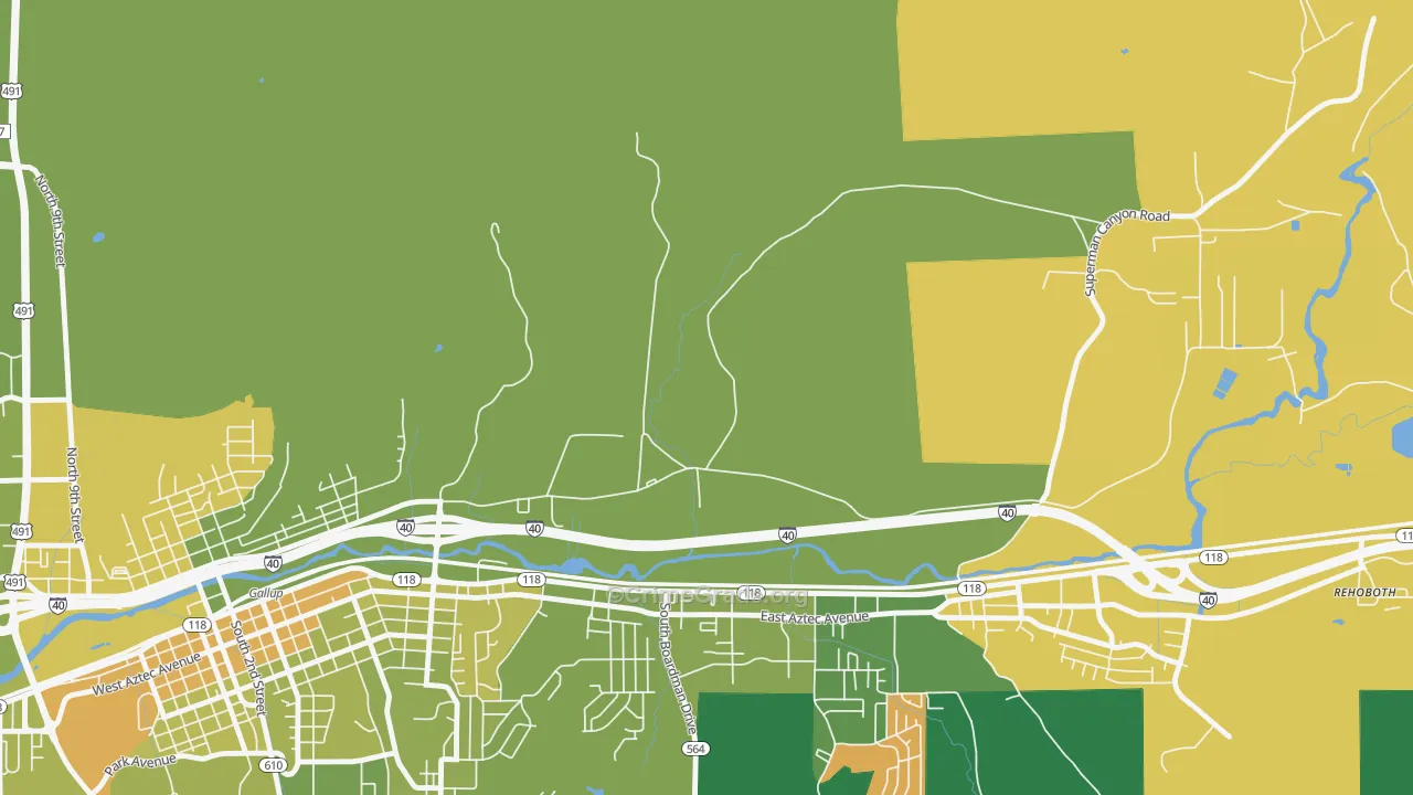 Mariano Lake, NM Map of Murder Rates