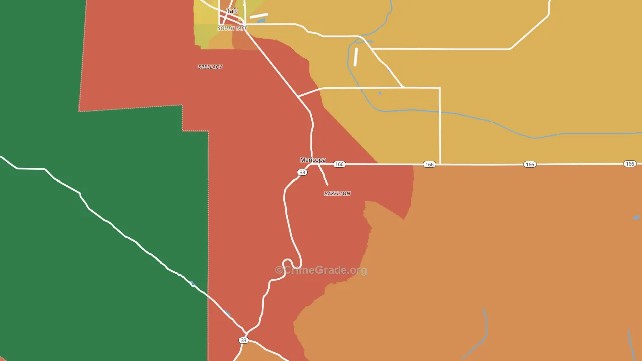 Maricopa, CA Map of Murder Rates