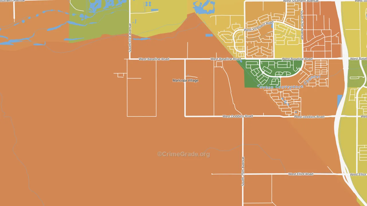 Maricopa Colony, AZ Map of Murder Rates