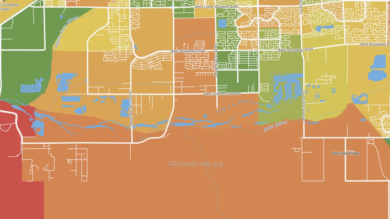 Maricopa Village, AZ Map of Murder Rates