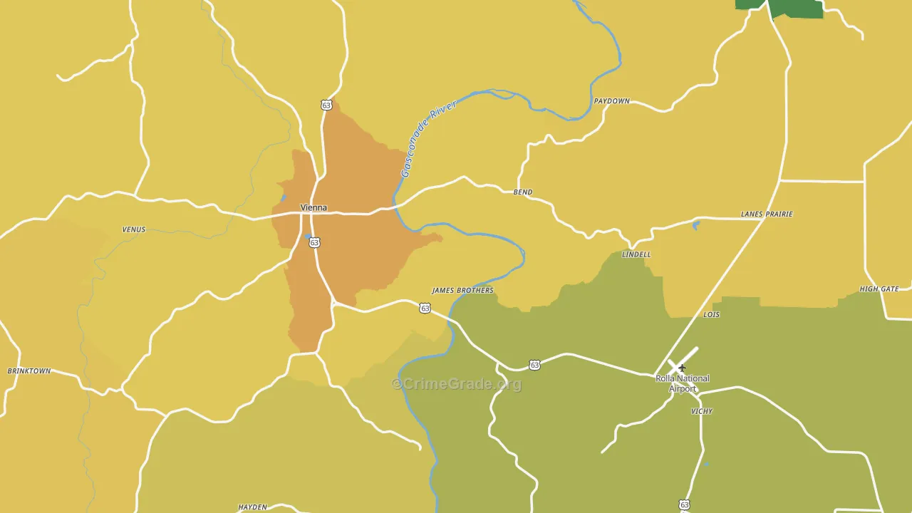 Maries County, MO Map of Murder Rates
