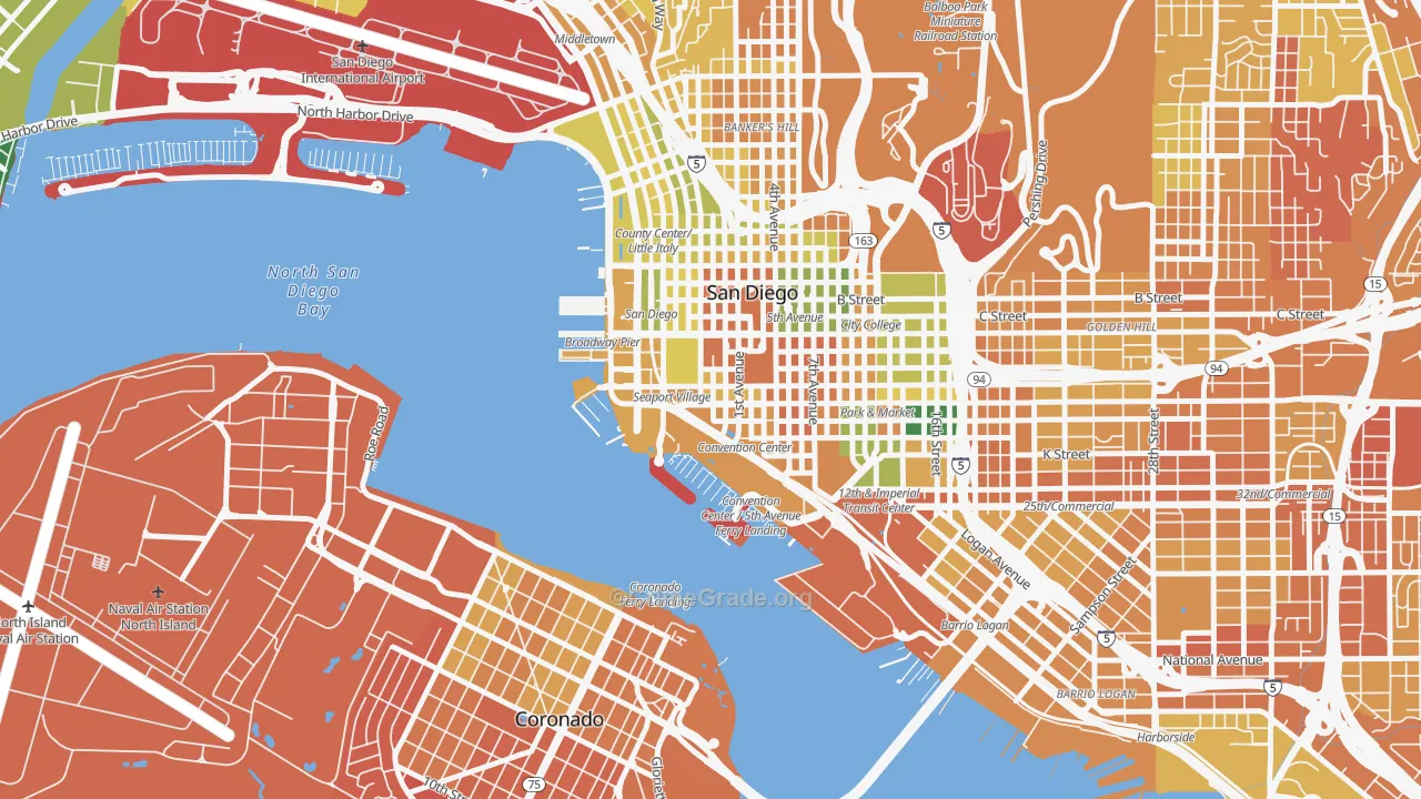Marina, San Diego, CA Map of Murder Rates