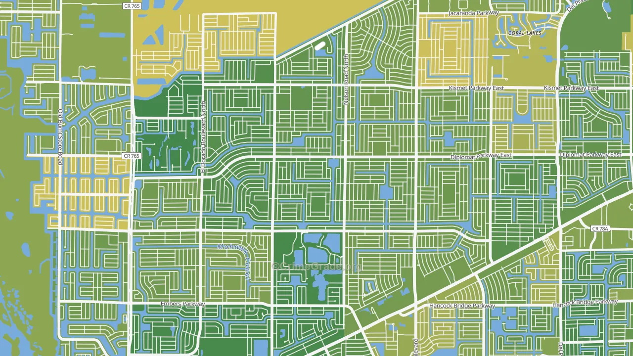 Mariner, Cape Coral, FL Map of Murder Rates