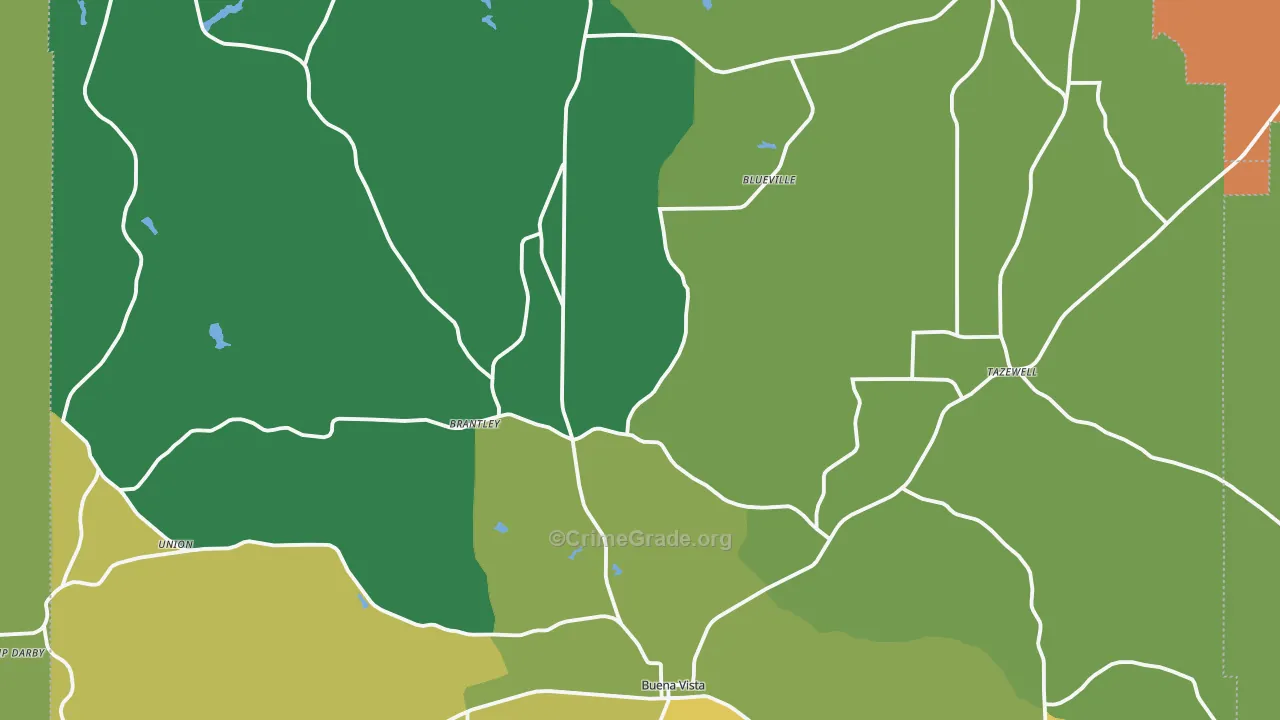 Marion County, GA Map of Murder Rates