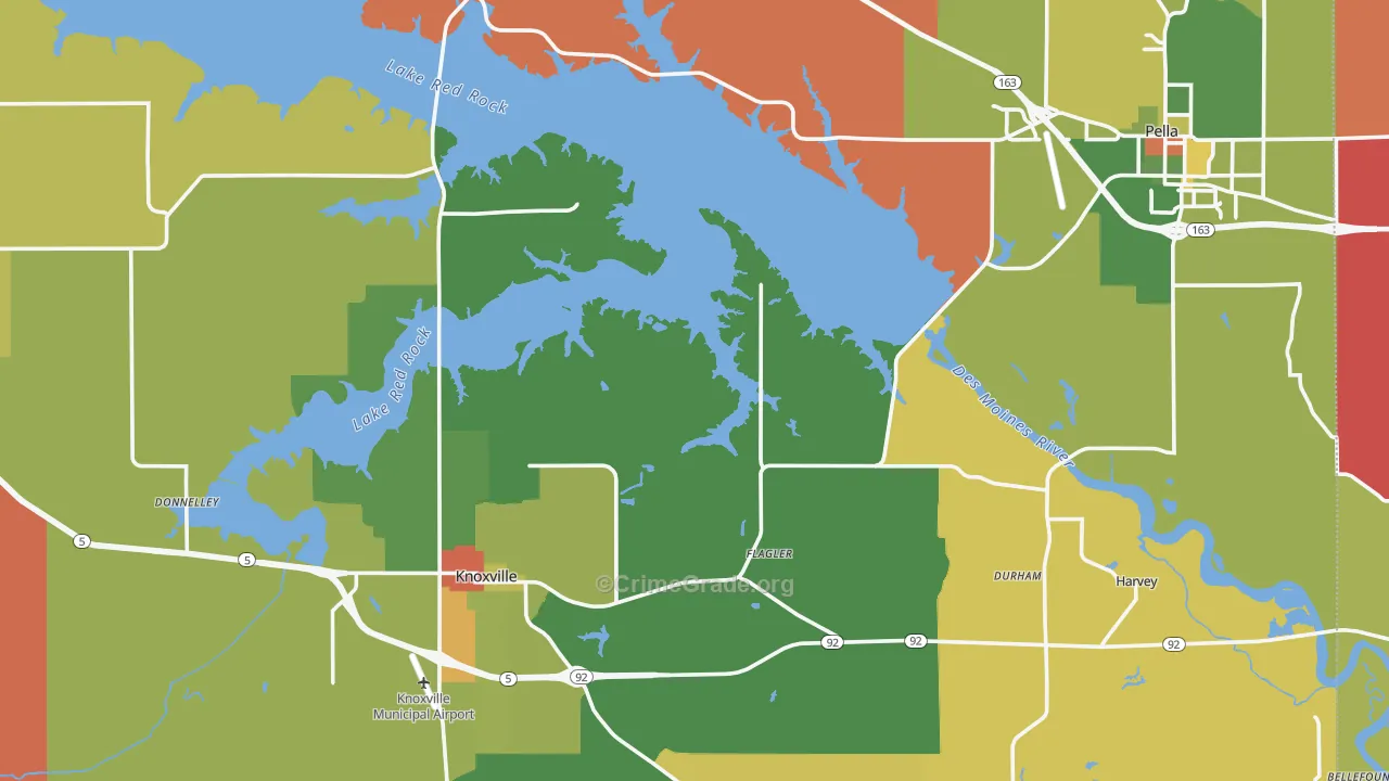 Marion County, IA Map of Murder Rates