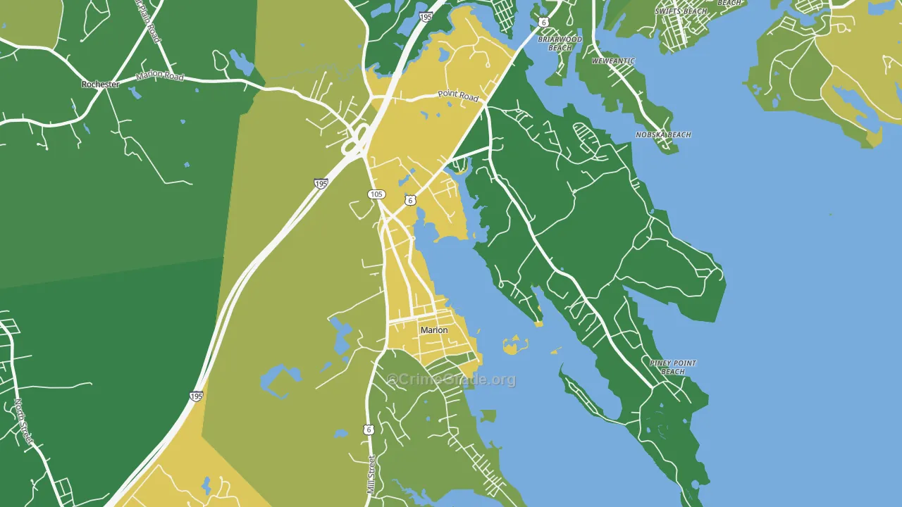 Marion, MA Map of Murder Rates