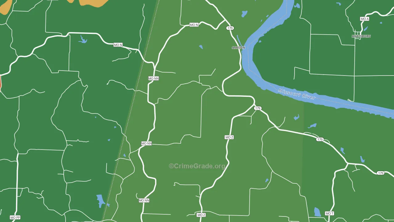Marion, MO Map of Murder Rates