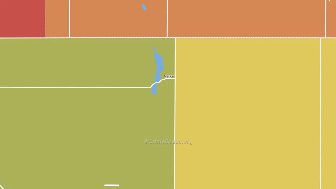 Marion, ND Map of Murder Rates