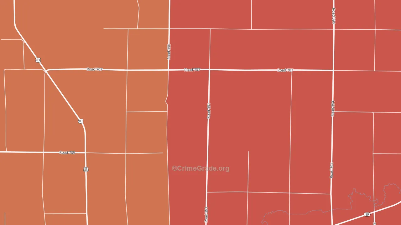 Marion, NE Map of Murder Rates