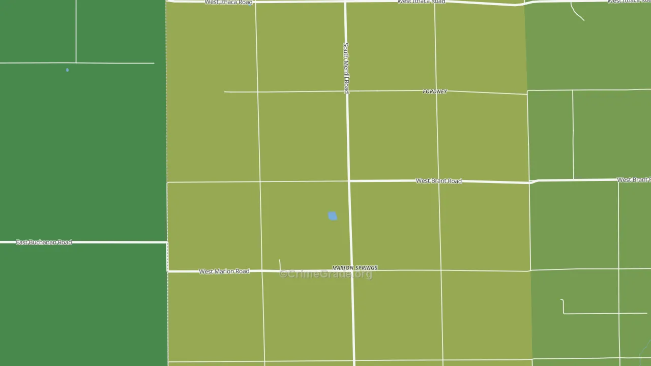 Marion Springs, MI Map of Murder Rates
