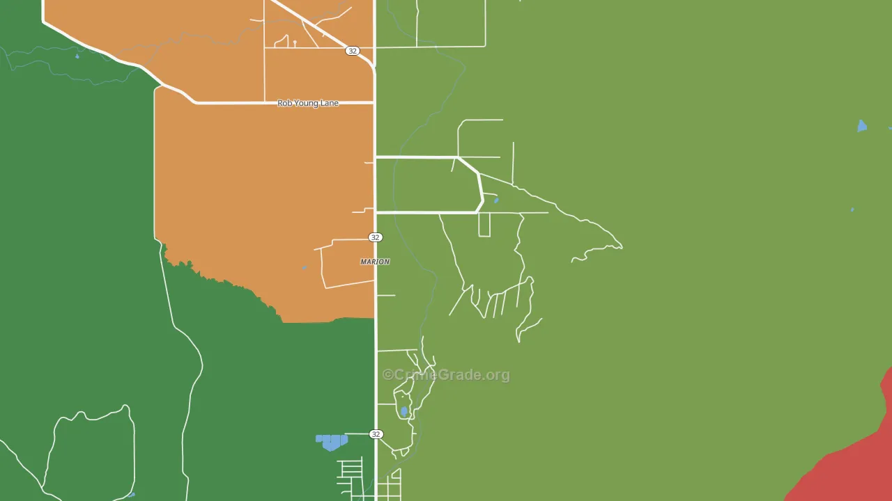Marion, UT Map of Murder Rates