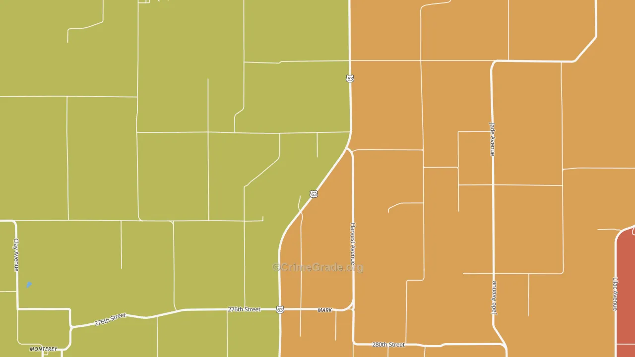Mark, IA Map of Murder Rates