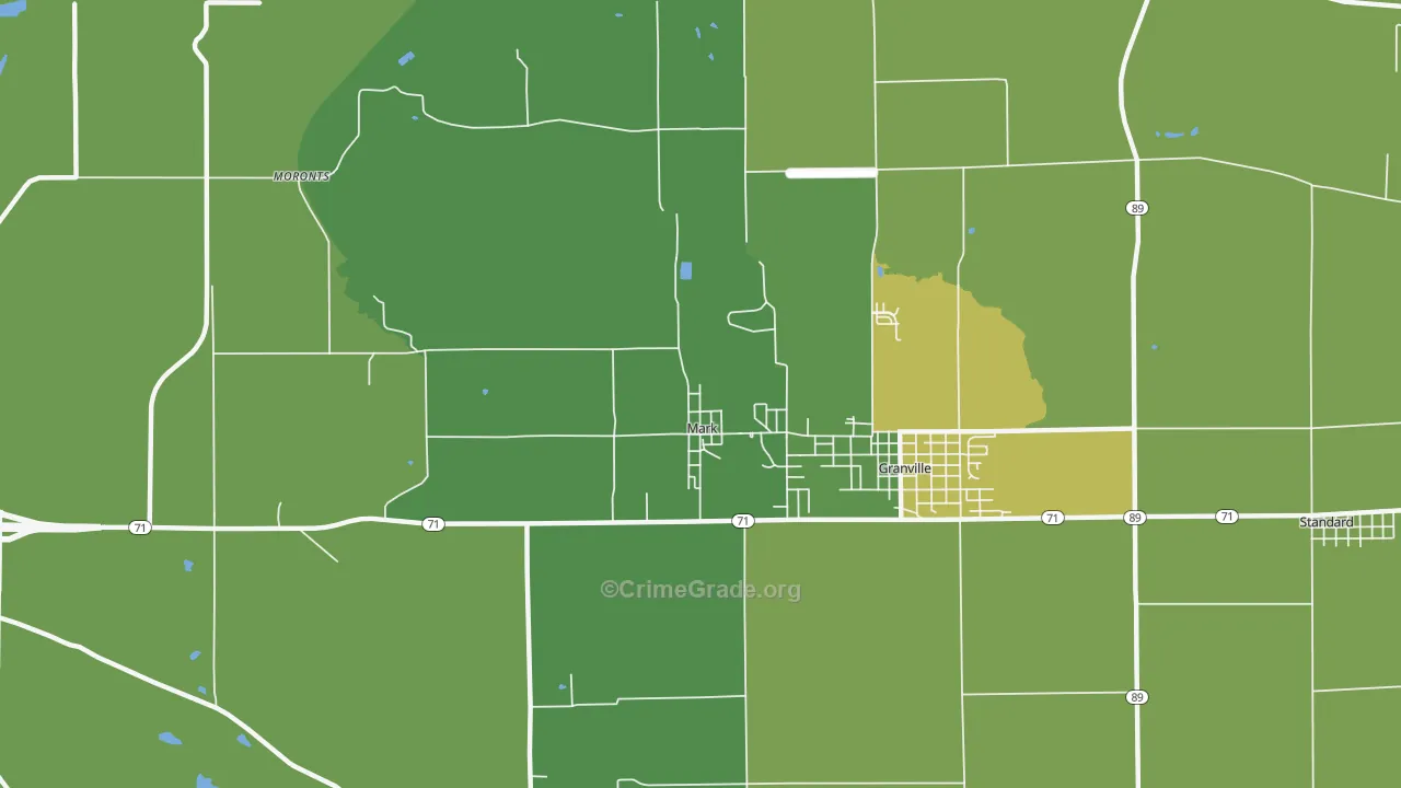 Mark, IL Map of Murder Rates