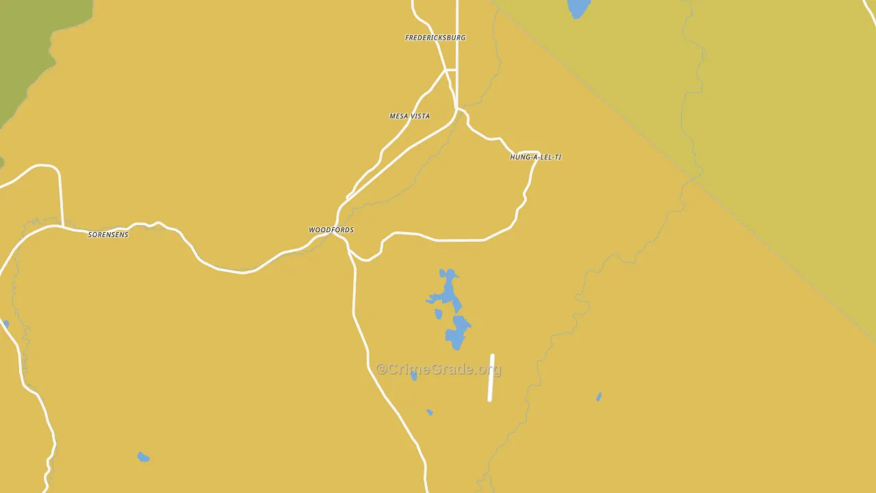 Markleeville, CA Map of Murder Rates