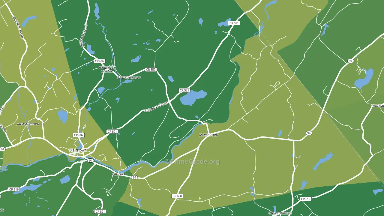 Marksboro, NJ Map of Murder Rates