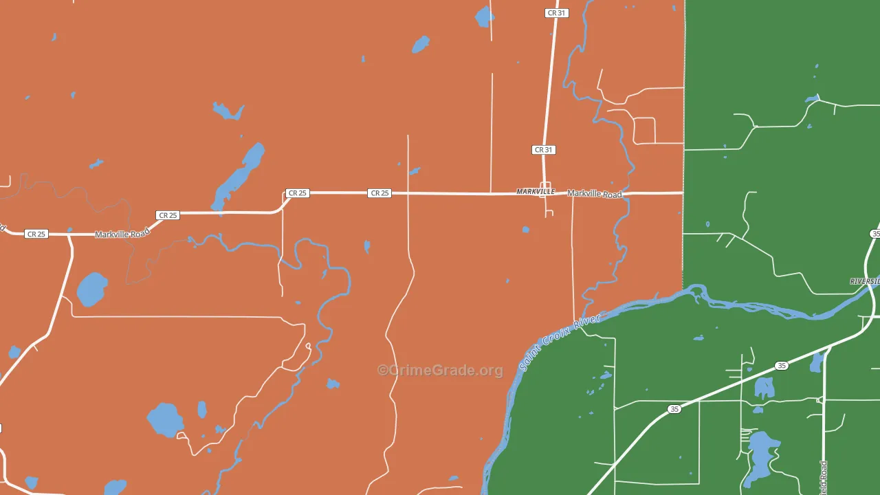 Markville, MN Map of Murder Rates