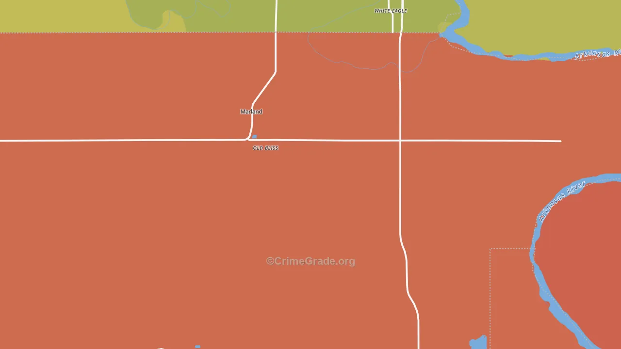 Marland, OK Map of Murder Rates